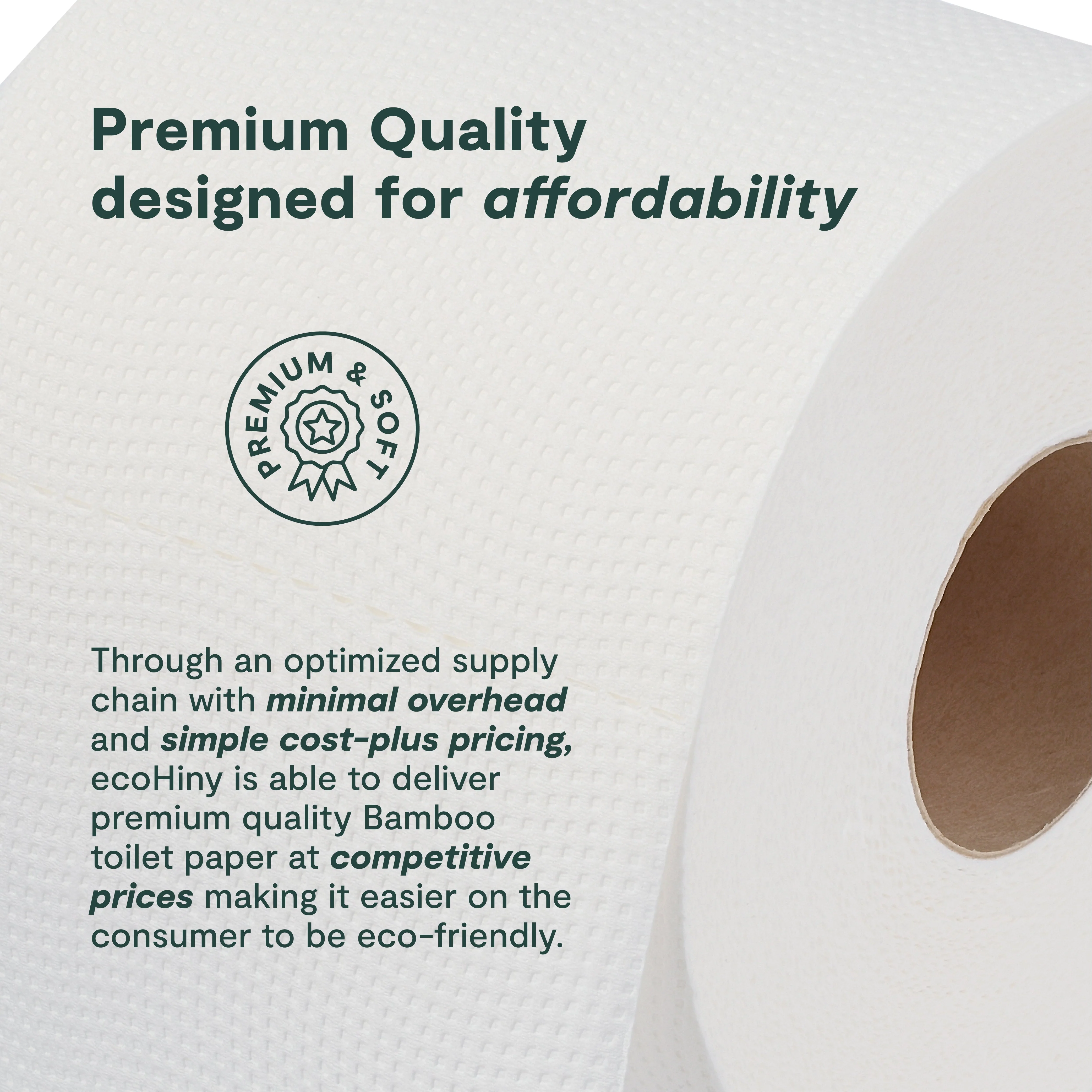 ecoHiny Premium Bamboo Toilet Paper | Mega Rolls, 3 PLY & 350 Sheets by ecoHiny - Image 8