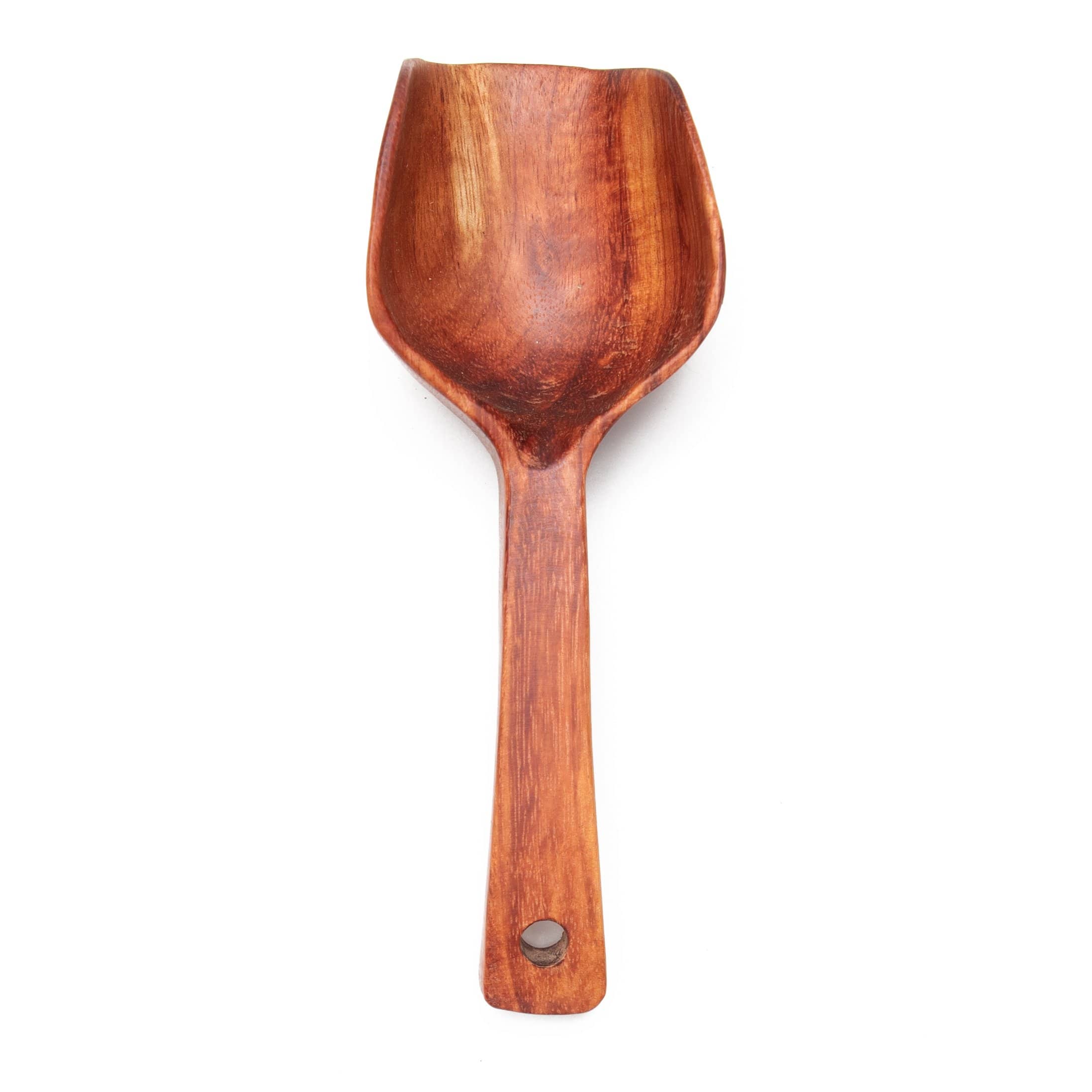Hand Carved Wood Sugar Scoop by Upavim Crafts - Image 3
