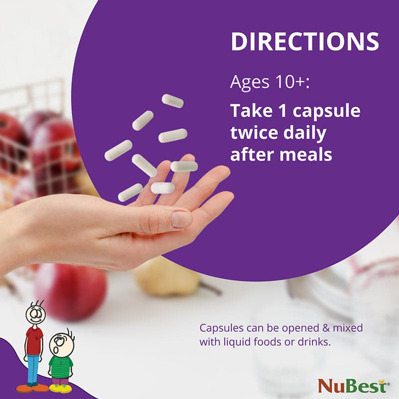 NuBest Tall 10+, Powerful Growth for Kids & Teens (10+), Milk Drinkers, 60 Capsules by NuBest Nutrition® - Image 3