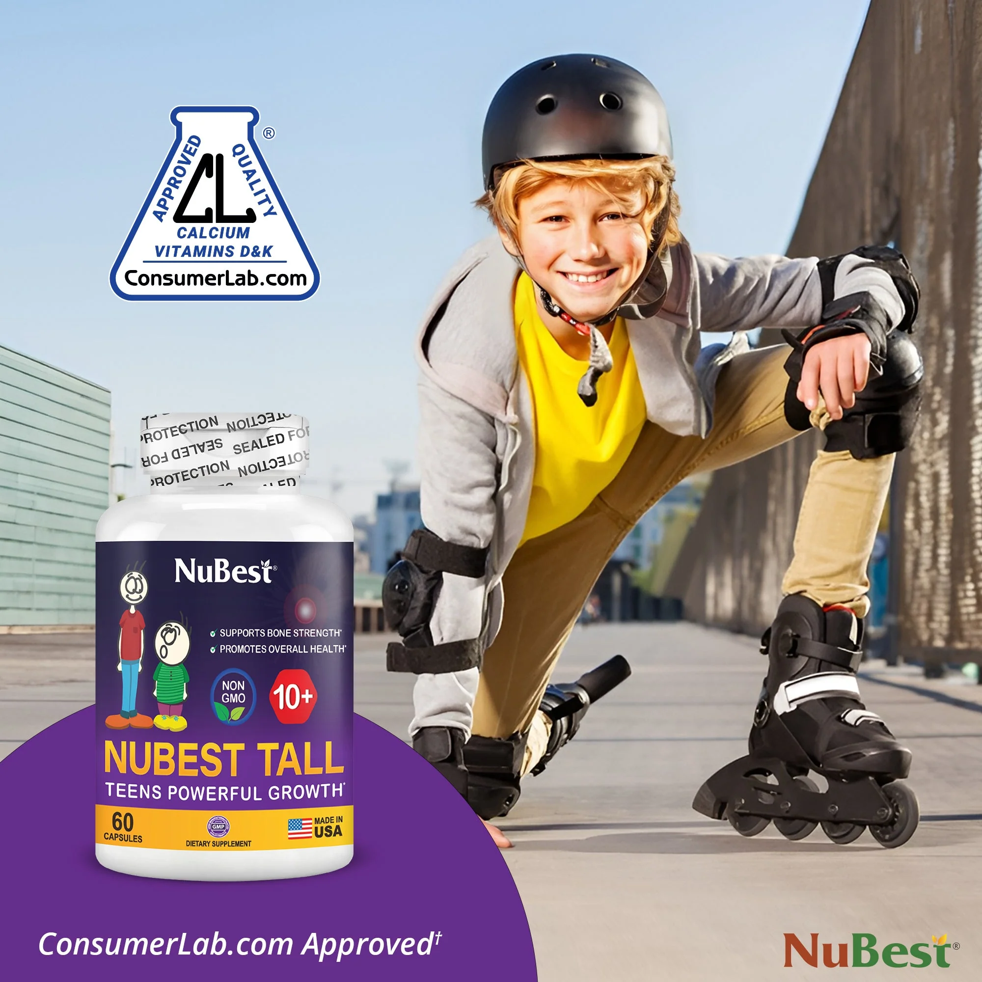 NuBest Tall 10+, Powerful Growth for Kids & Teens (10+), Milk Drinkers, 60 Capsules by NuBest Nutrition® - Image 5