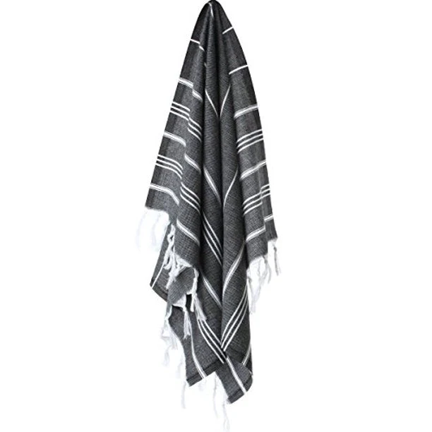Pure Series: Sustainable Turkish Towel - Black by Hilana Upcycled Cotton - Image 4