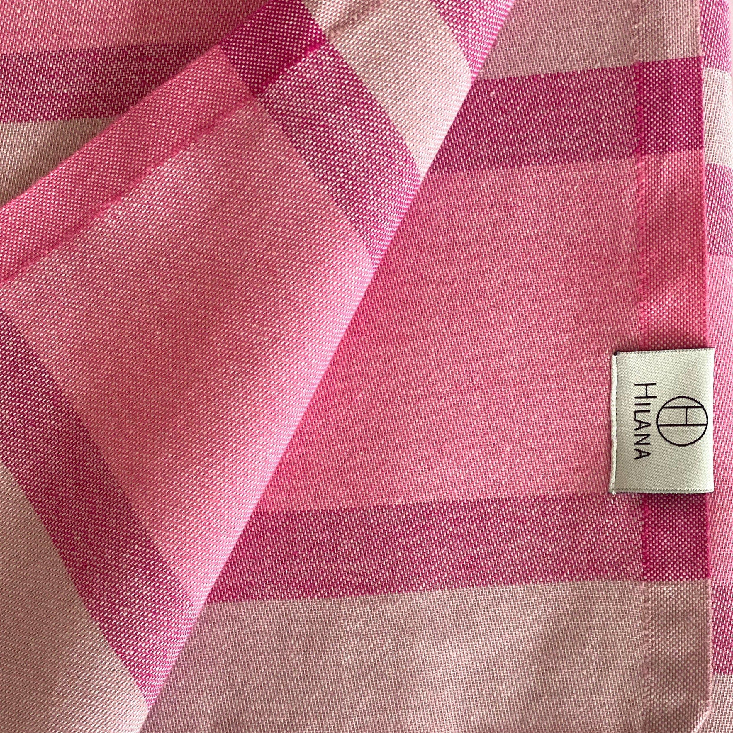 Samara Sustainable Turkish Towel Pink by Hilana Upcycled Cotton - Image 3