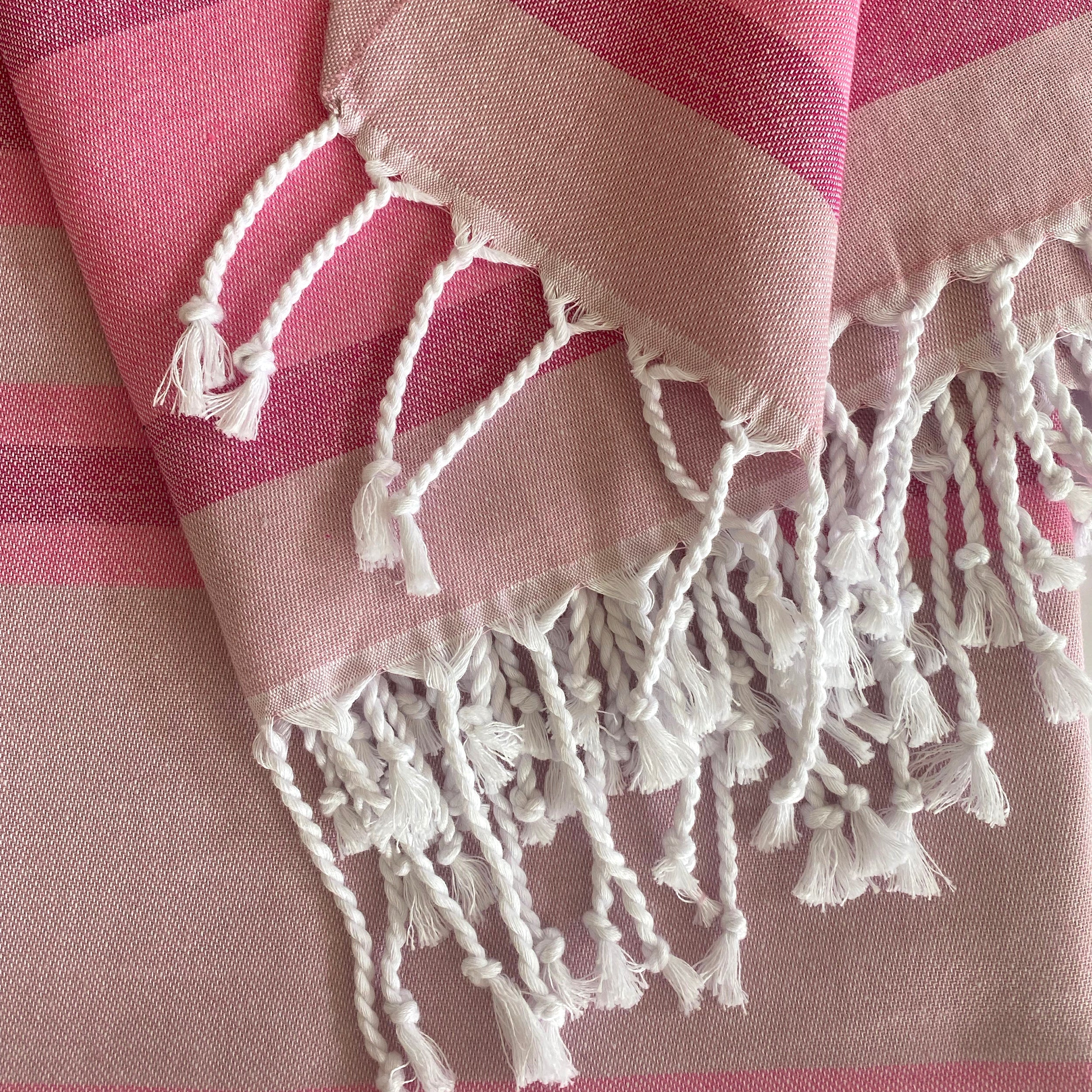 Samara Sustainable Turkish Towel Pink by Hilana Upcycled Cotton - Image 4