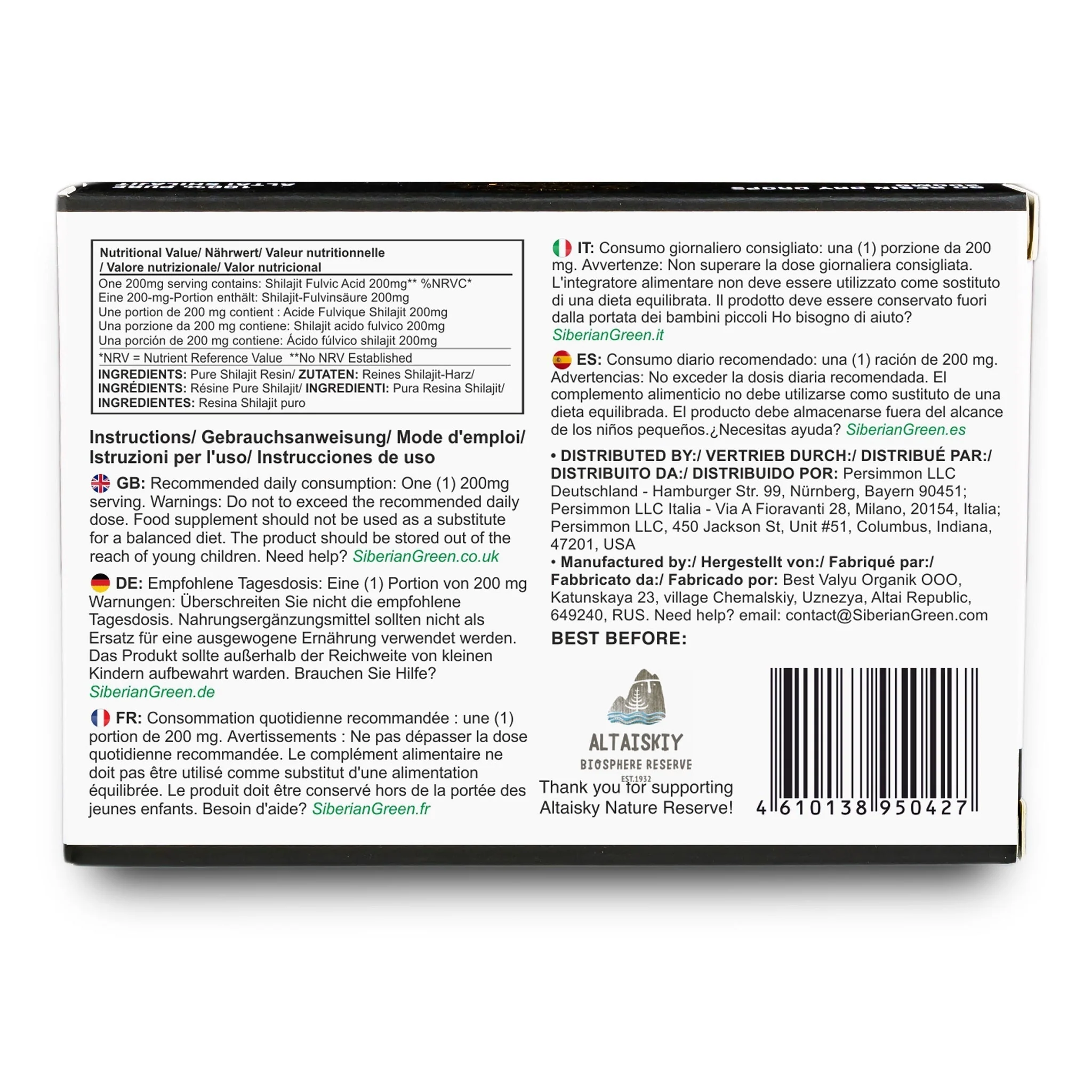 Shilajit 120 Dry Drops: Altai Golden Mountains Shilajit by Siberian Green - Image 5