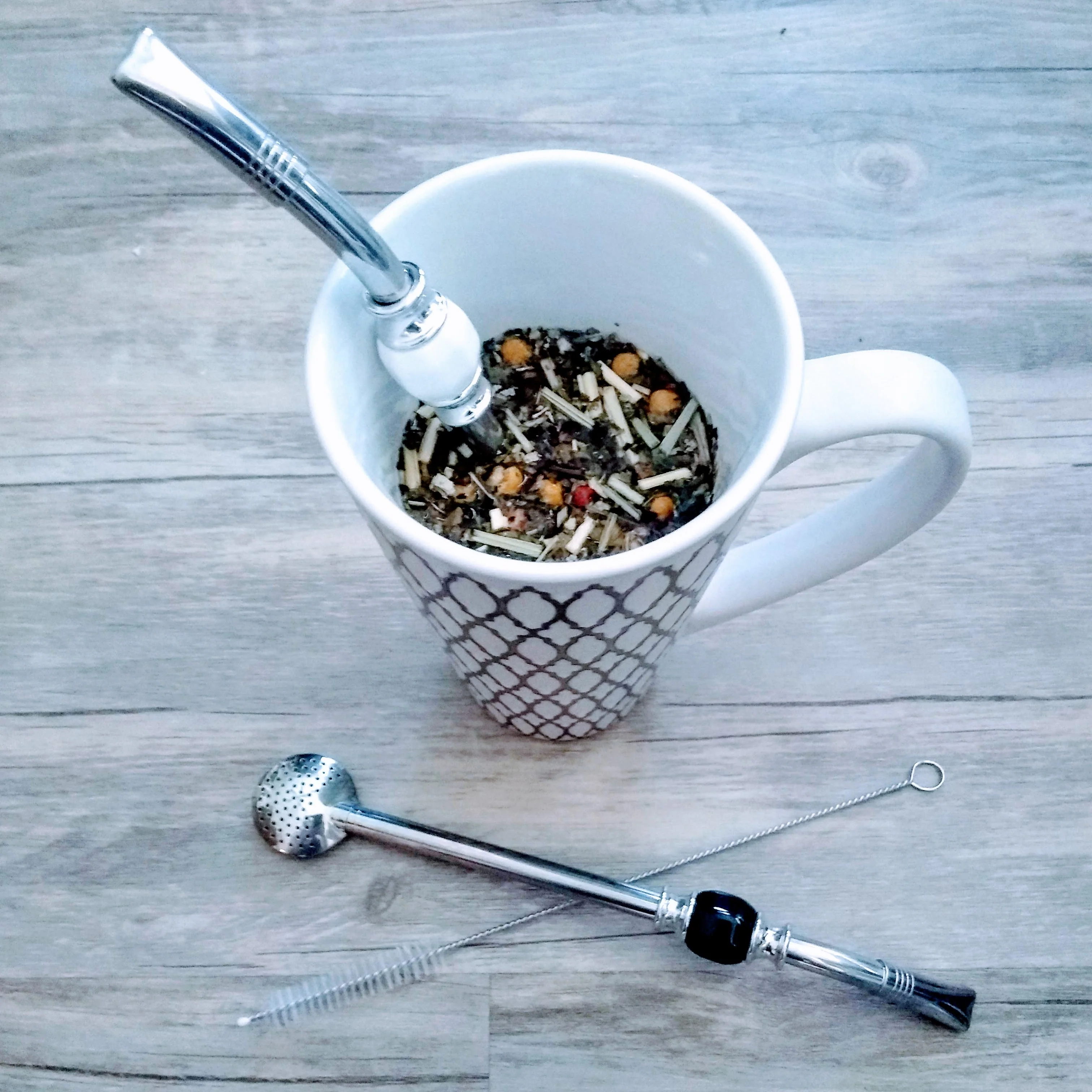 Tea Straw - Bombilla - Removable Head & Cleaning Brush - Image 3